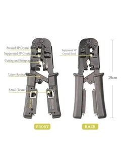 KASTWAVE Wire Crimp Pliers, Crimp Tool Repair, Manual Crimp Pliers, Network Cable Wire Crimpers and Strippers, Ratchet Terminal Crimpers, Multifunctional Wire Strippers with Crystal Tip Crimp and Tester  - Image 5