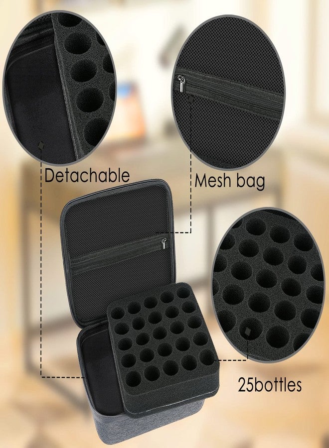 Linkidea Essential Oil Bottle Storage Case, Multiple Size Essential Oil Carrying Travel Case for 25 Bottles (15ml, 10ml, 5ml) - Image 4