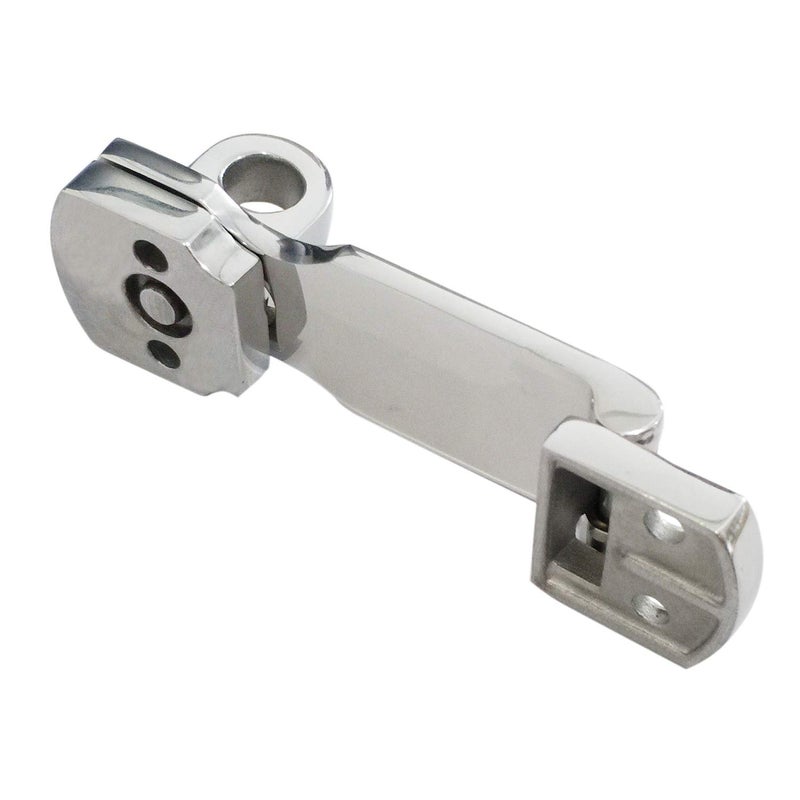 NRC&XRC Pair of Marine Grade 316 Stainless Steel Heavy Duty Door Hasps with Turning Padlock Eye Mount - Image 5