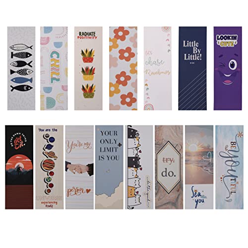 Papboo Designer Bookmarks Set of 15, Design- 1 - Specially Designed for Book, Artcard, Matte Finished,NO Repeat Designs, Multi-Color Bookmark (6 * 2 inches) - Image 1