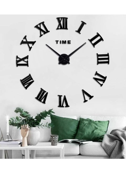 Roman Numbers DIY Acrylic Wall Clock Self Adhesive Clock Numbers Numerals Roman and Arabic for Home Art Decoration, Digital Clock Round Vintage Frame Metal Roman Numeral Wall Clock Roman Numbers DIY A
