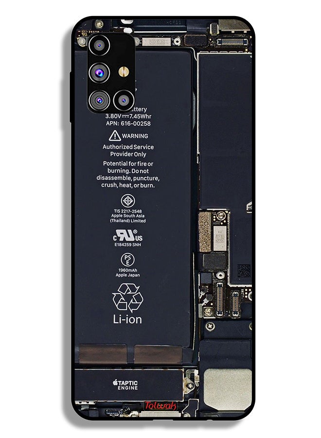 Tolwak Samsung Galaxy M31s Protective Case Cover Phone Circuit Pattern - Image 2