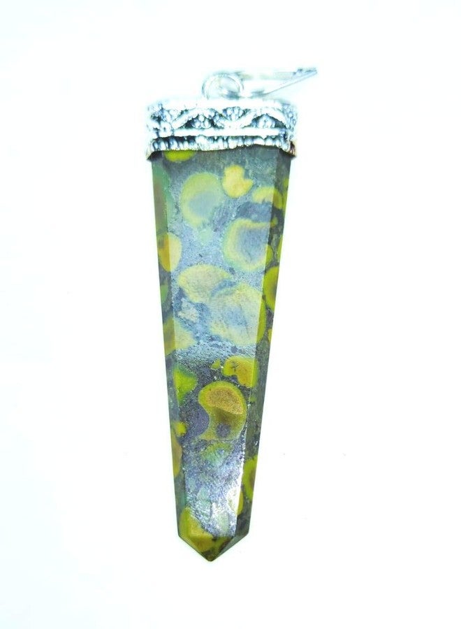 CA AGATE Ajooba Jasper Flat Point Pendant Necklace Healing Crystal Gemstone Jewelry - Image 1
