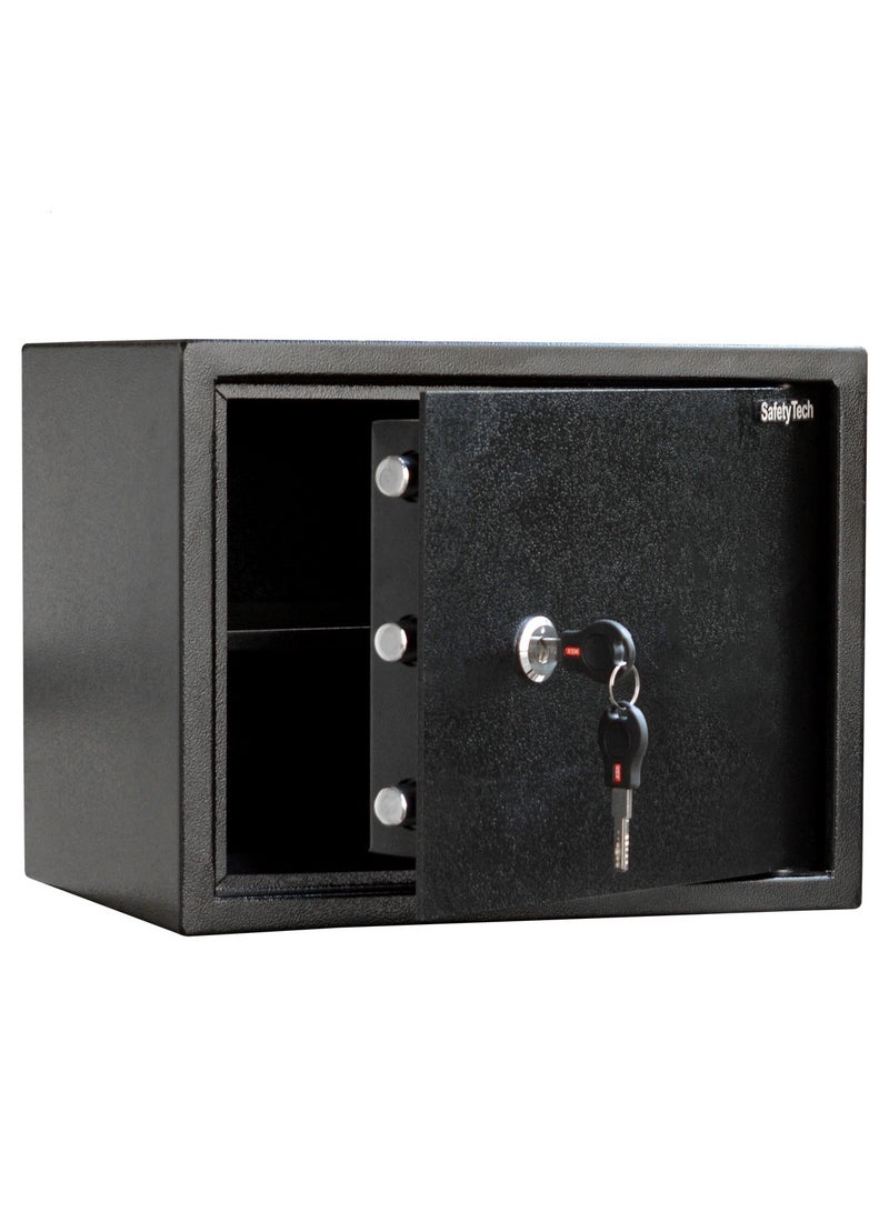 Safety Tech Triple power safe with large storage space - 1 lock and 2 keys, size 30*38*30 - Image 1
