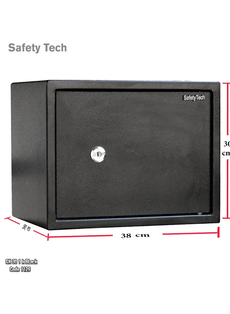 Safety Tech Triple power safe with large storage space - 1 lock and 2 keys, size 30*38*30 - Image 4