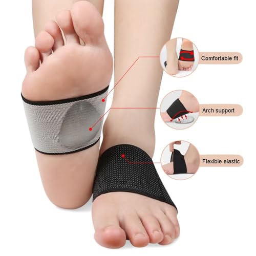 LUVINA Foot Care Plantar Fasciitis Arch Support Sleeves for foot pain, Flat Foot Arch Support, muscle relaxation with soft Neoprene Cushion for Women & Men Feet Orthopaedic Pad (1 Pair (2pc set)) - Image 4