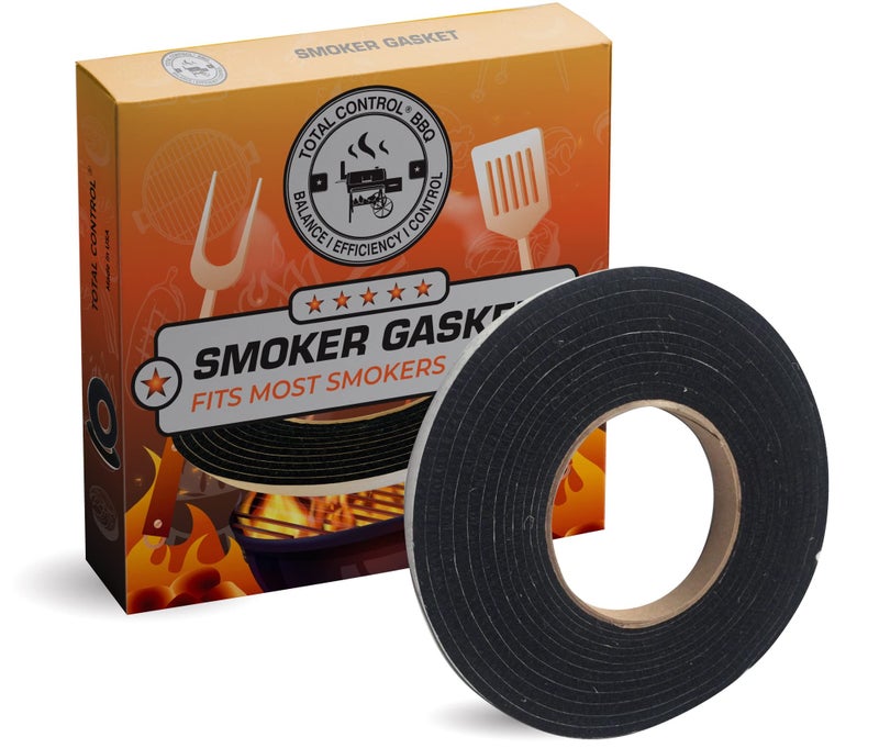 Total Control 1/2 x 1/8 Black Hi Temp BBQ smoker Gasket Self Stick15 ft LavaLock - Image 1