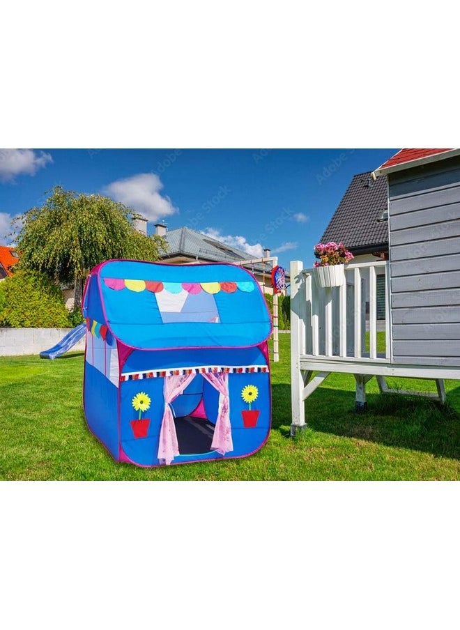 HomeCute Homecute Foldable Pop Up Hut Type Kids Toys Jumbo Size Play Tent House for Boys and Girls. (Blue)  - Image 5