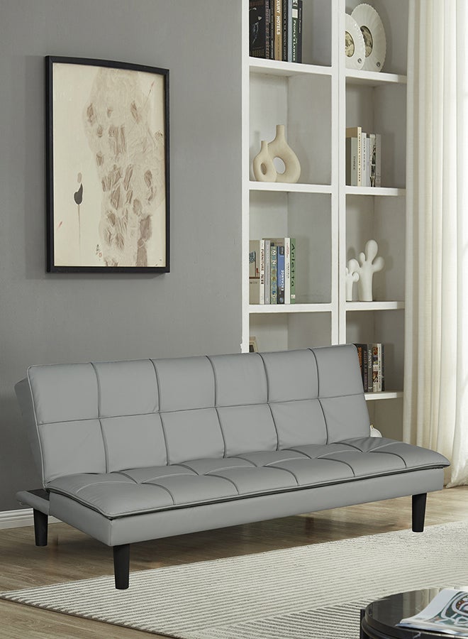ايست من نون Modern Convertible Sofa Bed in PU Leather, Convertible Recliner for Living Room, 180 x 92 x 81cm, Grey - Image 1