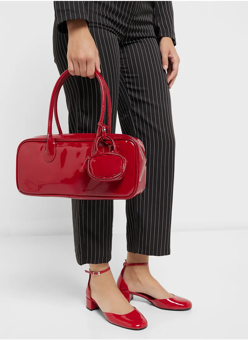 جينجر 3 In 1 Patent Shoulder Bag With Coin Pouch