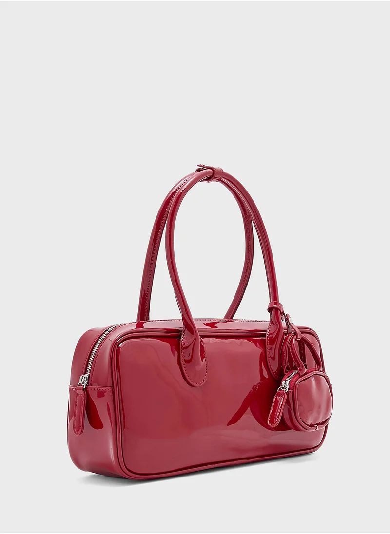 جينجر 3 In 1 Patent Shoulder Bag With Coin Pouch