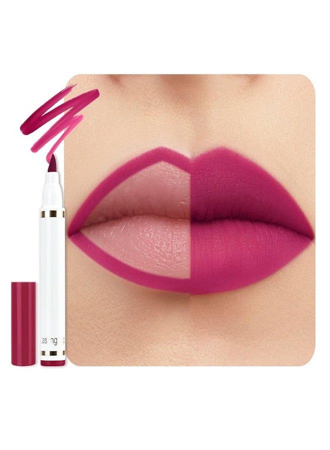QIDSTERS Hydrating Matte Lip Stain, 24 Hour Lipstick Lip Liner Pencil, Precise Chisel Tip Marker, With High Color Payoff Makeup Long Lasting Waterproof Smudge Proof Formula (01, 1 Count (Pack of 1)) - Image 1