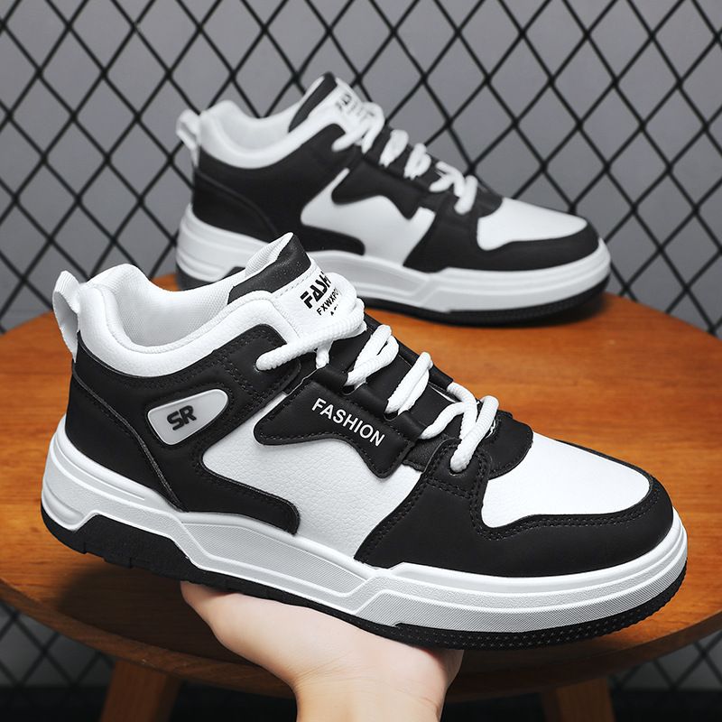 Top Sneaker Leather shoe, breathable multiple sizes for men - Image 1
