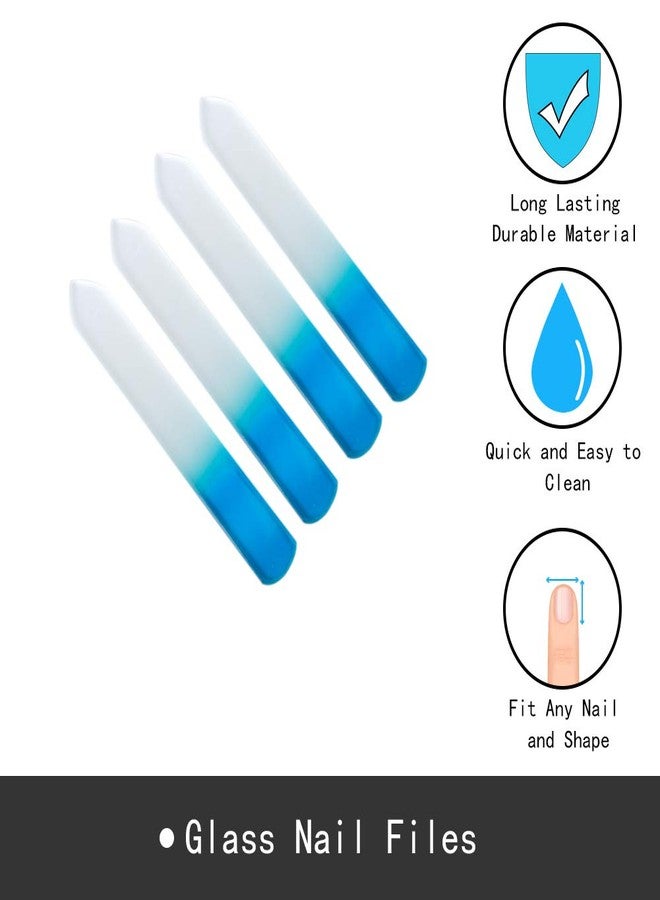 SIUSIO 30PK Professional Glass Nail Files for Natural Nails Czech Short Crystal Nail File Buffers for Nail polishing - The Best Emory Boards for Fingernail & Toenail Care (Purple & Pink & Blue) - Image 5