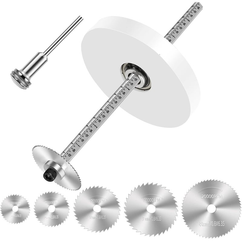 Cocowin Inside Pipe Cutter for PVC Pipe Cutter Tool with 7 Scale Adjustable Depth Gauge Guide 5pcs Saw Tooth Blades with 0315 Hex Key Shaft Plumbing Internal Plastic Pipe Cutter Set - Image 2