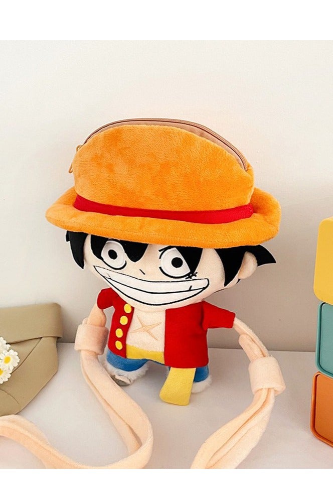 general One Piece Luffy shoulder bag Luffy plush doll crossbody bag easily solves daily travel needs - Image 2