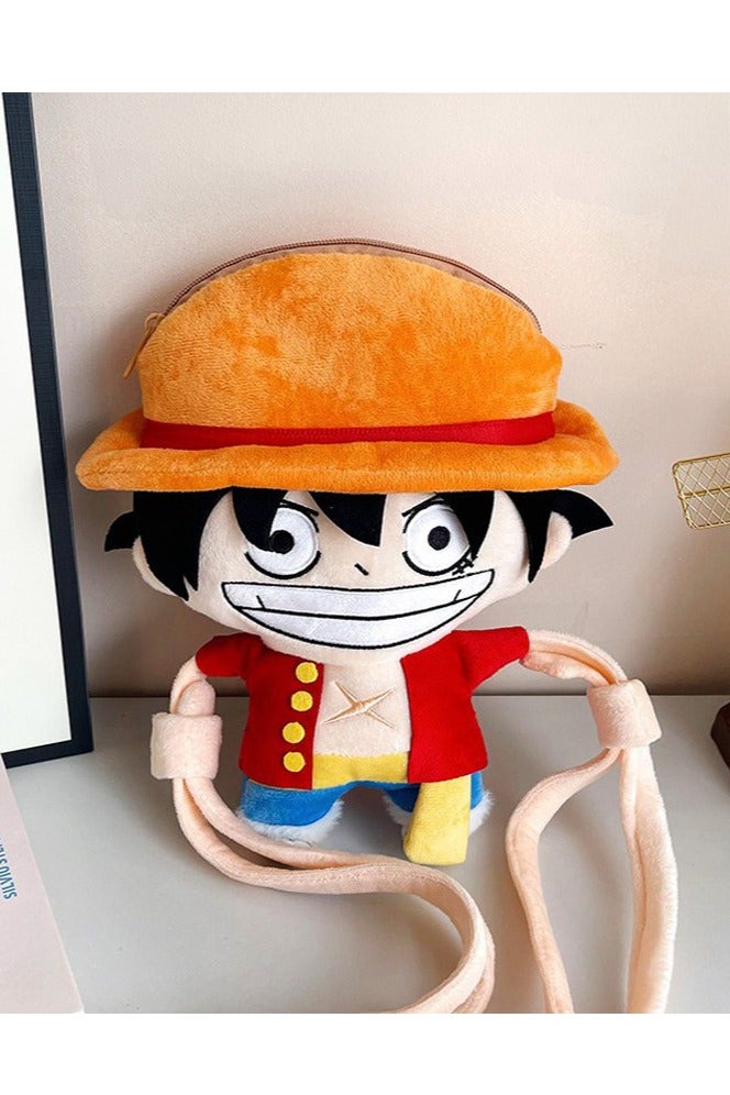 general One Piece Luffy shoulder bag Luffy plush doll crossbody bag easily solves daily travel needs - Image 1