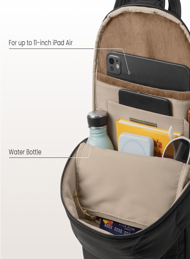 tomtoc 10L Puffy Sling Bag Backpack for Women Trendy, Quilted Padded Crossbody Bag for 11-inch iPad, iPad Air M3/M2, iPad Pro M5 2025/M4, Nintendo Switch 2, Lightweight Puffer Travel Chest Bag Daypack - Image 4