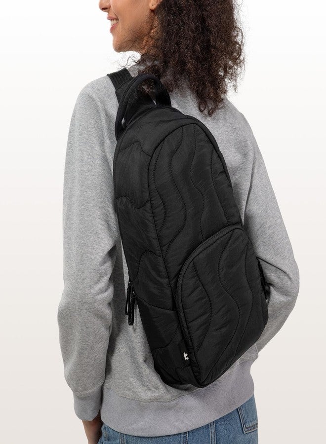 tomtoc 10L Puffy Sling Bag Backpack for Women Trendy, Quilted Padded Crossbody Bag for 11-inch iPad, iPad Air M3/M2, iPad Pro M5 2025/M4, Nintendo Switch 2, Lightweight Puffer Travel Chest Bag Daypack - Image 2