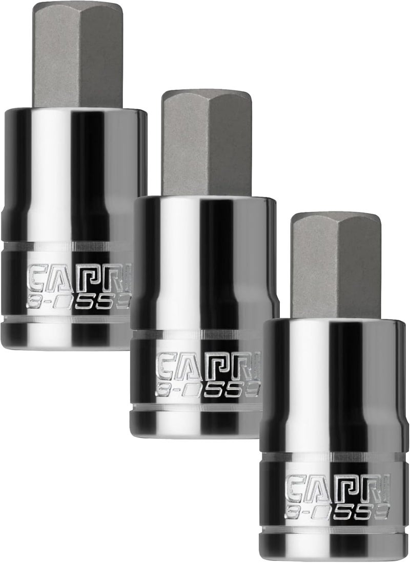 Capri Tools 3-0559 9/16-Inch Hex Bit Socket, 1/2-Inch Drive, SAE (Pack of 3) - Image 1