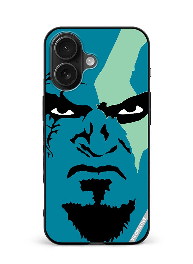 VR CREATIVE Protective Case Cover For Apple iPhone 16 Plus Face God Of War Design Multicolour