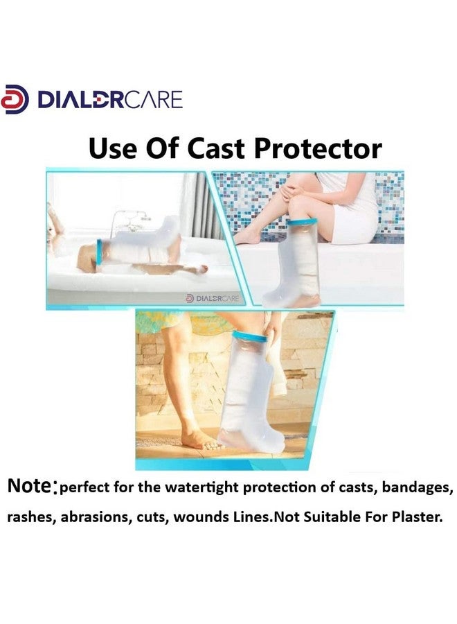 DIALDRCARE غطاء ساق مقاوم للماء من ديلدر كير مصنوع من نسيج النيوبرين القابل لإعادة الاستخدام، واقي جCast محكم ضد الماء (واقي ساق)، كسر، مقاس واحد - Image 5