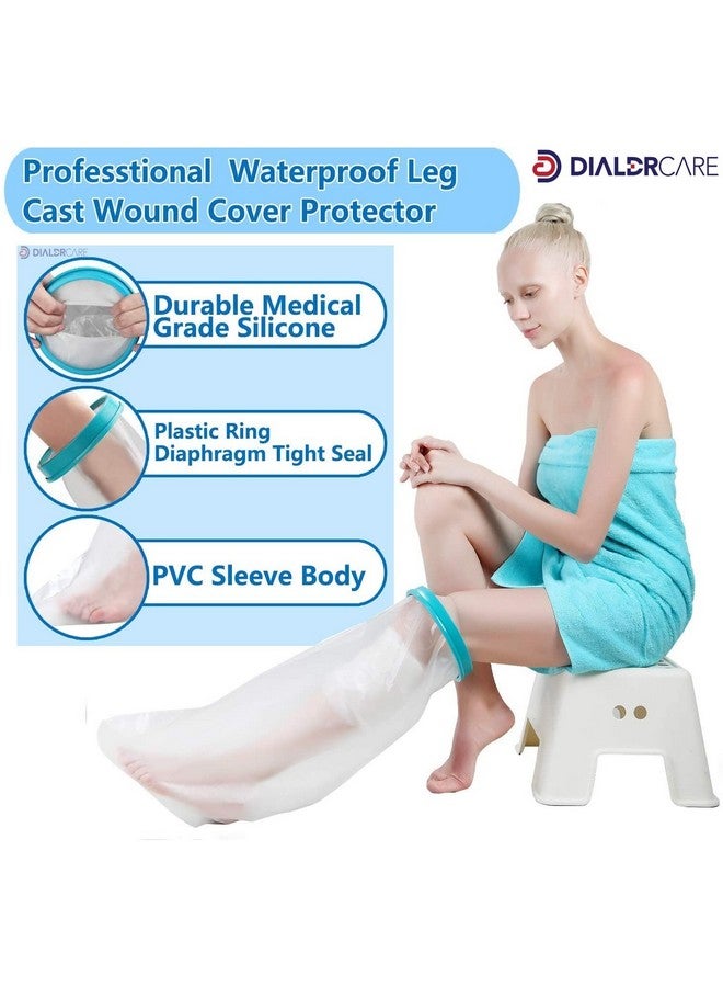 DIALDRCARE غطاء ساق مقاوم للماء من ديلدر كير مصنوع من نسيج النيوبرين القابل لإعادة الاستخدام، واقي جCast محكم ضد الماء (واقي ساق)، كسر، مقاس واحد - Image 3
