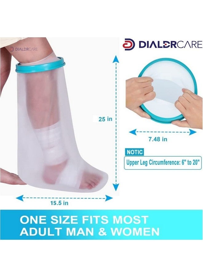 DIALDRCARE غطاء ساق مقاوم للماء من ديلدر كير مصنوع من نسيج النيوبرين القابل لإعادة الاستخدام، واقي جCast محكم ضد الماء (واقي ساق)، كسر، مقاس واحد - Image 2