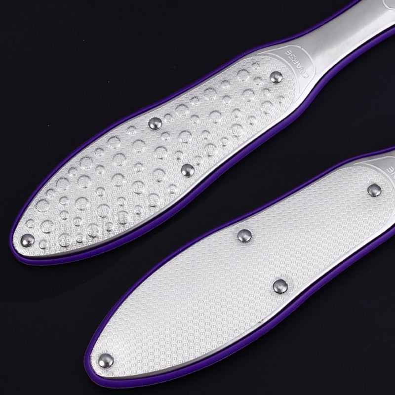Stainless Steel Foot Rasp Double-Sided Pedicure Tool for Hard Callus Removal and Cracked Dry Skin Repair Professional Foot File for Men for Women for Elders Reusable - Image 3