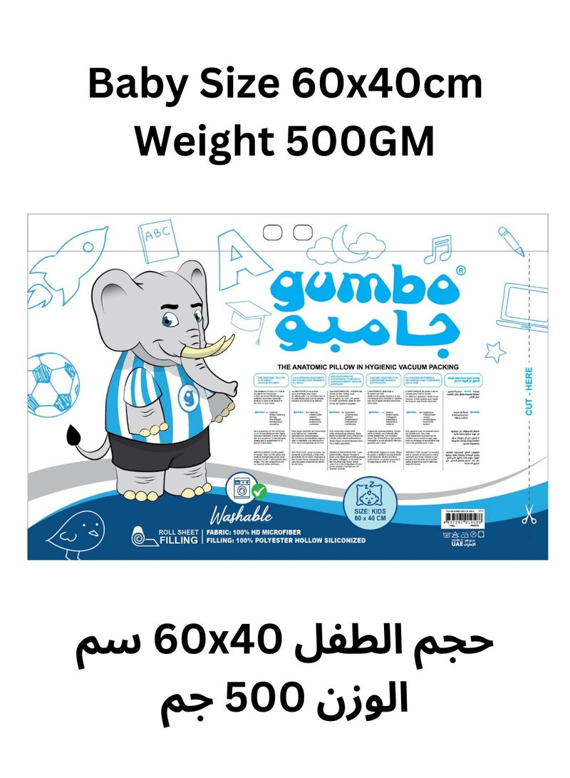 Gumbo وسائد جامبو عبوة من 2 | وسادة سرير النوم | أفضل وسادة سرير تشريحية في عبوة صحية مفرغة من الهواء | يوفر دعمًا إضافيًا وراحة لرقبتك وكتفك | حشوة من الألياف فائقة النعومة | نسيج من الألياف الدقيقة فائق النعومة  - Image 4
