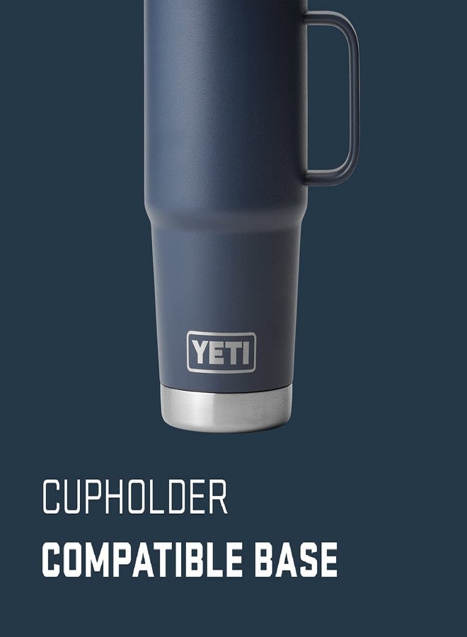 يتي كوب سفر YETI Rambler سعة 20 أونصة، مصنوع من الفولاذ المقاوم للصدأ، معزول بالفراغ مع غطاء Stronghold، لون أزرق داكن - Image 2