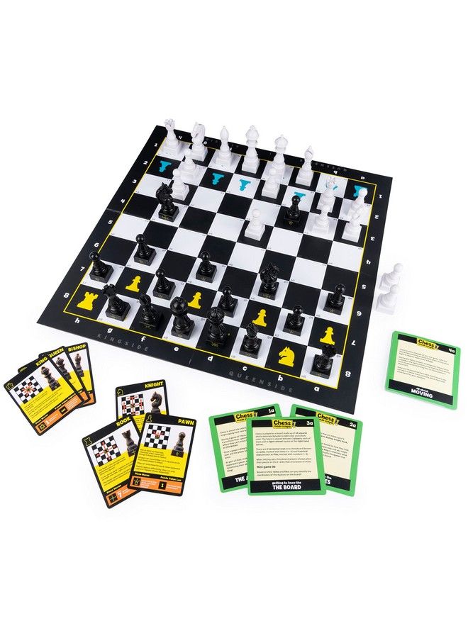 Spin Master Games شطرنج بسيط مجموعة تعلم الشطرنج للمبتدئين مع لوحة شطرنج وقطع شطرنج لعبة استراتيجية للبالغين والأطفال من عمر 8 سنوات وما فوق - Image 1