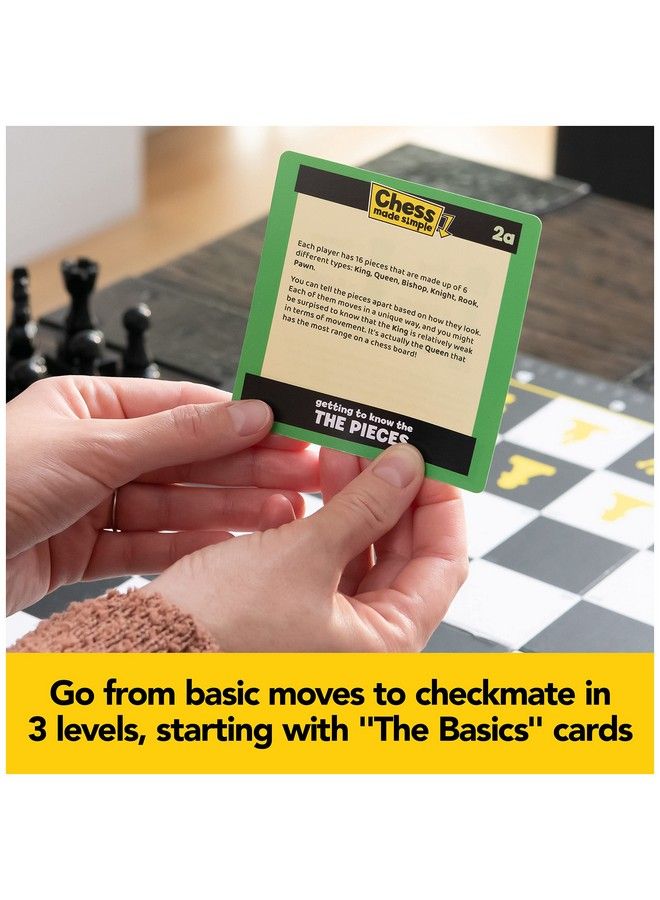 Spin Master Games شطرنج بسيط مجموعة تعلم الشطرنج للمبتدئين مع لوحة شطرنج وقطع شطرنج لعبة استراتيجية للبالغين والأطفال من عمر 8 سنوات وما فوق - Image 5