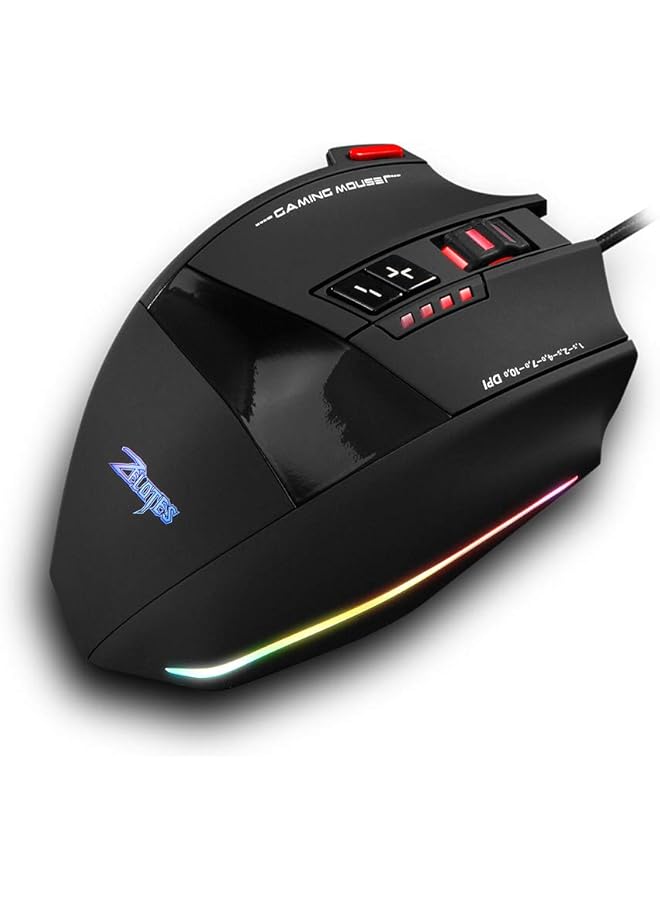Computer Accessory C 13 Wired Gaming Mouse 13 Programming Keys Adjustable 10000Dpi Rgb Light Belt 128Kb On Board Memory Built In Counterweight Mechanism