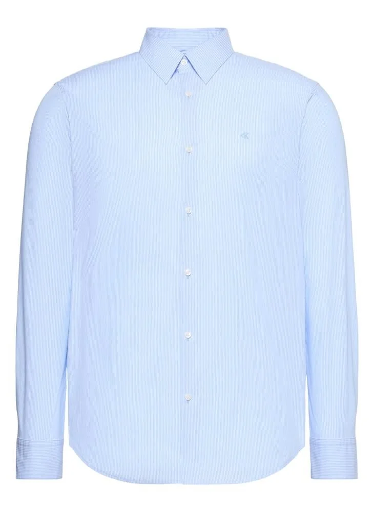 CALVIN KLEIN  Slim Striped Cotton Stretch Shirt for Men | Best Price UAE