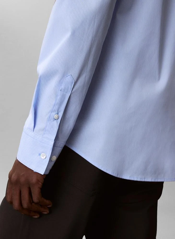 CALVIN KLEIN  Slim Striped Cotton Stretch Shirt for Men | Best Price UAE