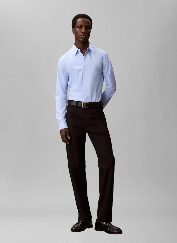 CALVIN KLEIN  Slim Striped Cotton Stretch Shirt for Men | Best Price UAE