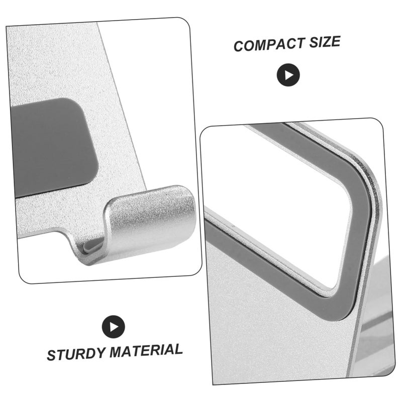 Silver Foldable Phone Tablet Stand Adjustable Rotating Desktop Holder For Smartphones - Image 4
