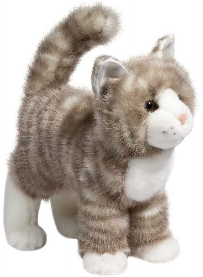 Douglas دميّة قطة رمادية تاببي مزودة بسحاب من دوغلاس - Image 1