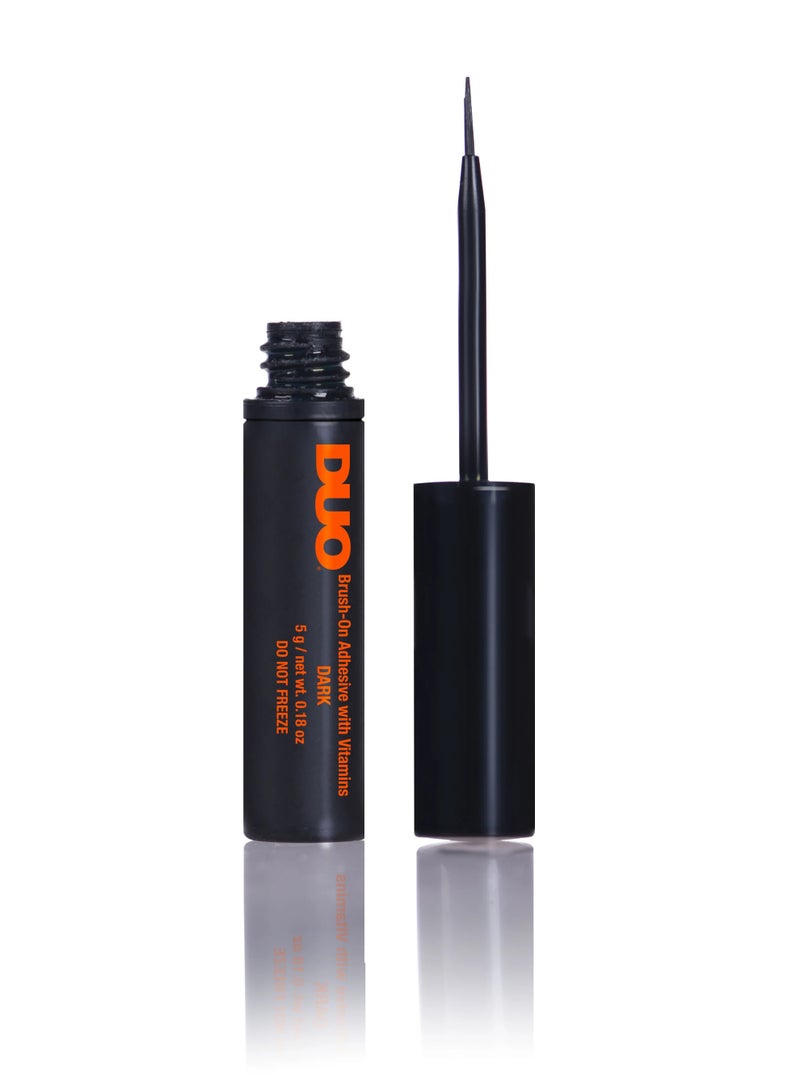 غراء رموش ثنائي اللون داكن اللون، شفاف، سهل الاستخدام بالفرشاة، 5 مل - Image 2