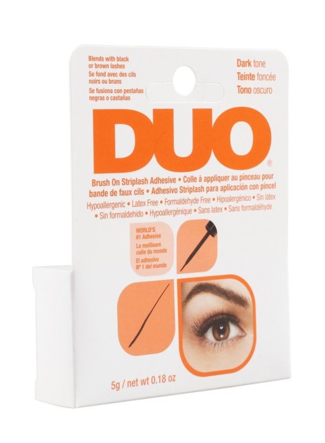 غراء رموش ثنائي اللون داكن اللون، شفاف، سهل الاستخدام بالفرشاة، 5 مل - Image 1