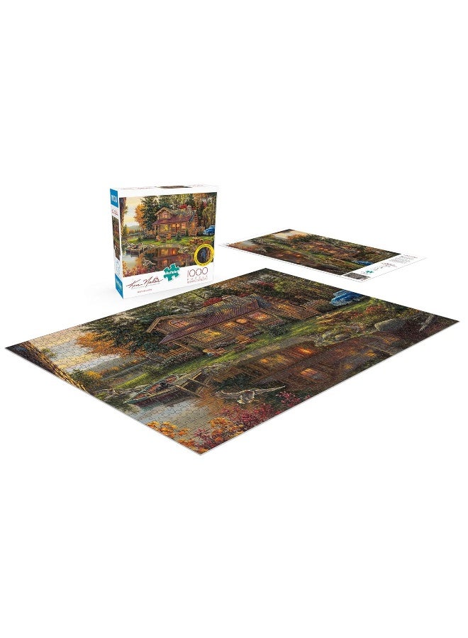 Buffalo Games - Kim Norlien - Peace Like a River - 1000 Piece Jigsaw Puzzle with Hidden Images, Green - Image 1