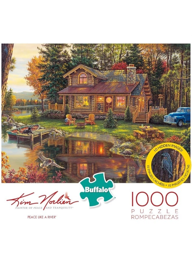 Buffalo Games - Kim Norlien - Peace Like a River - 1000 Piece Jigsaw Puzzle with Hidden Images, Green - Image 3