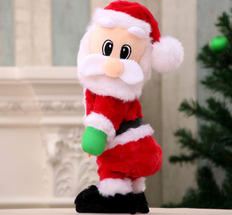 Holiberty 13in Twerking Santa Claus Cute Christmas Ornament Decorations Soft Funny Stuffed Plush Doll Toys Singing Dancing Santa Figure Figurine Home Xmas Ornaments Decor Toys Birthday Gift for Kids Adults - Image 3