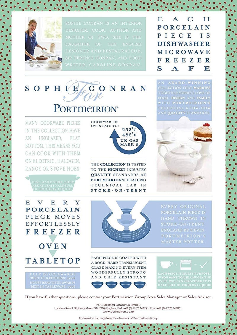 Portmeirion Portmeirion Sophie Conran Celadon Large Salad Bowl | 13 Inch Serving Bowl for Salad, Pasta, and Fruit | Made from Fine Porcelain | Dishwasher and Microwave Safe  - Image 4