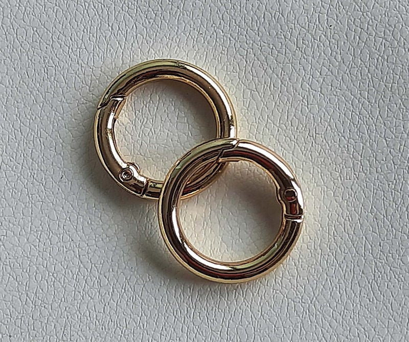 Tia Purse Bags Making Clasp, Lobster, Snaps, Clips, Hooks, Spring Ring, Locks and Other Accessories (Golden Spring Ring Premium-20mm- 6Pcs) - Image 4