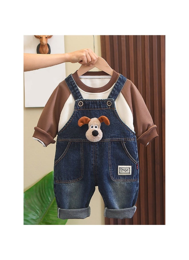 2pcs Puppy Broach Denim Dungary for Toddlers and Kidsall season wear-3-4Y - pzsku/ZDD2DE26F6DA258711650Z/45/_/1740399018/e72e9ad6-5b7a-4d81-aa3a-cacbc09147d6