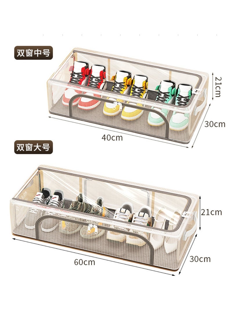 2 قطعة من صناديق تخزين الأحذية تحت السرير