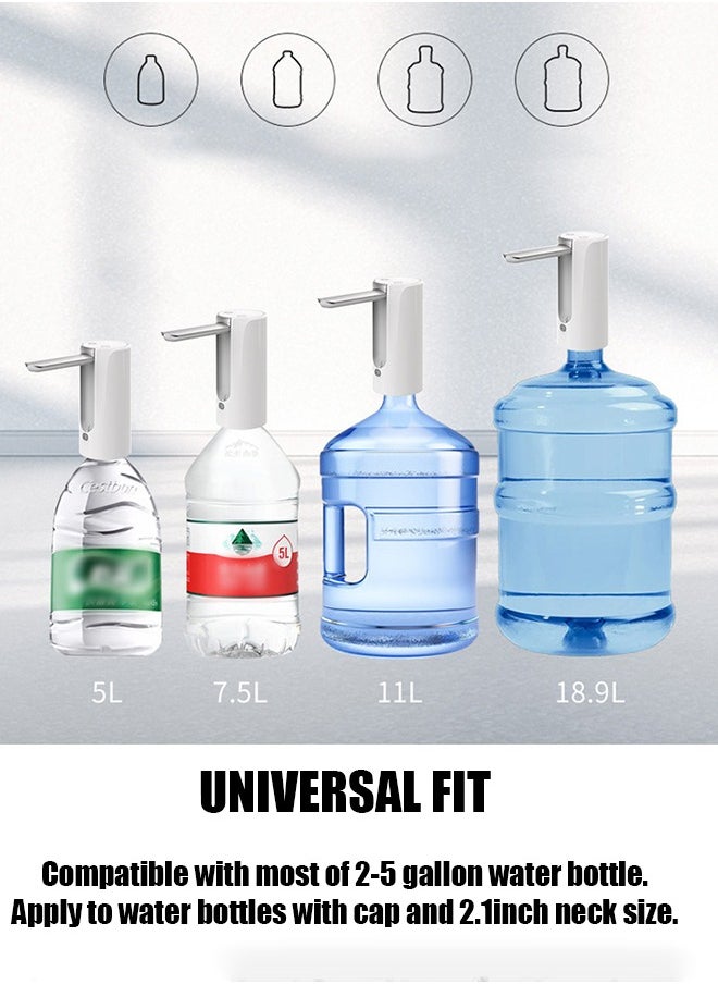 Generic Portable Automatic Water Dispenser Pump Foldable Water Bottle Pump with Straw Water Pump Dispenser Rechargeable Gallon Food Grade Material for Travel, Home, Office, Camping  - Image 2