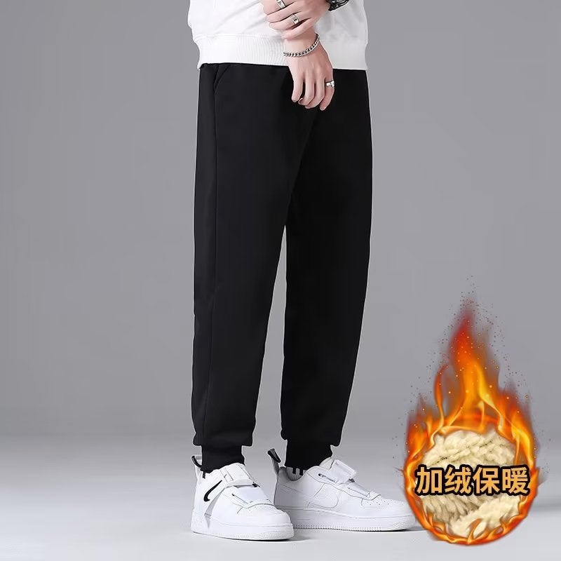 2023 Mens Fleece Sweatpants Winter Thick Loose Fit Cashmere pants  - Image 4